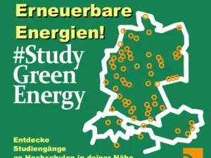 Deutschlandgrafik mit StudyGreenEnergy Standorten