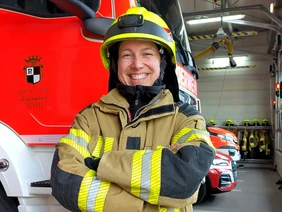 Retten, was zählt – und sichern, was bleibt: Tina Volkersdorfer übernimmt Verantwortung in unterschiedlichen Bereichen (Foto: FFW Roth).