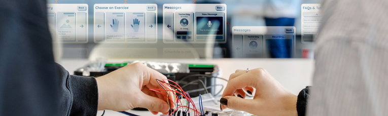 Microcomputer and mock-up of usability test