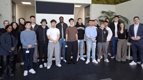 A group photo in the entrance area of Cosmema.