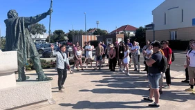 Besuch in Nin: Bei einer Führung durch die älteste kroatische Königsstadt beschäftigten sich die Studierenden mit der Geschichte und Kultur der Region (Foto: THI).