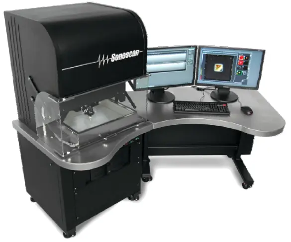 Fig.: The scanning acoustic microscope