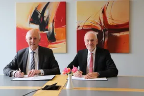 THI-Präsident Professor Walter Schober (l.) und GU Tech-Rektor Professor Michael Braun wollen künftig noch enger zusammenarbeiten (Foto: THI).