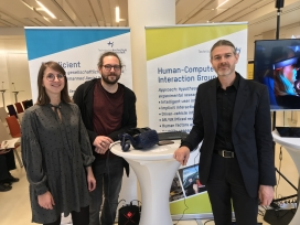 Figure: Prof. Andreas Riener and members of his team attended the GI Symposium “Human-Computer Interaction: AI for Human Beings” in Berlin