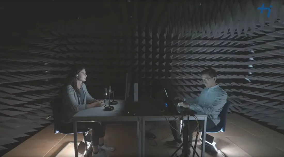 Lab setup for speech recordings in semi-anechoic chamber