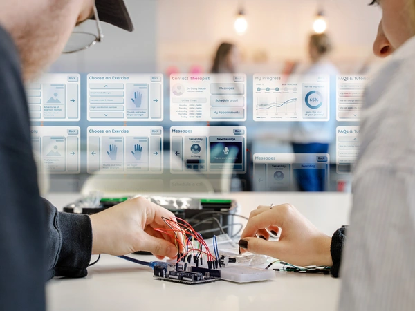 Microcomputer and mock-up of usability test