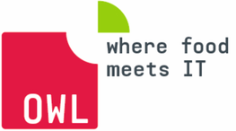 Abbildung des OWL Logos mit dem Text where food meets IT daneben