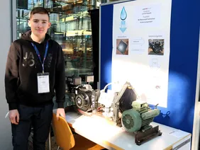 Einen mit Wasserstoff betriebenen Verbrennungsmotor entwickelte Lorenz Kopold (Foto: THI).