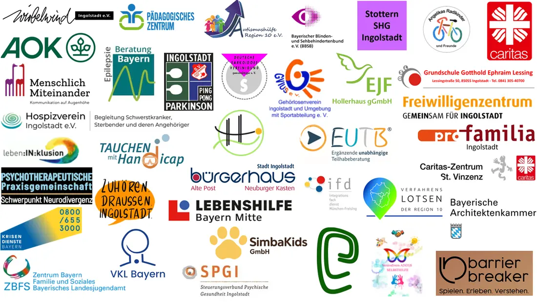 Übersicht der beteiligten Vereine und Unternehmen (Logos)
