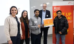 Das Gewinnerteam überzeugte mit nachhaltigen Lösungen (Foto: Valentina Horch/bbw).