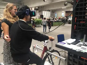 Figure: VR simulation at the Ars Electronica Festival