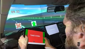 Latest research in automotive user interfaces (Photo: Riener).