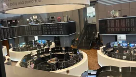 Ein Blick auf das Parkett der Deutschen Börse.