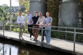 Gruppenbild der 1. und 3. Gewinner des Management Cup Bayerns
