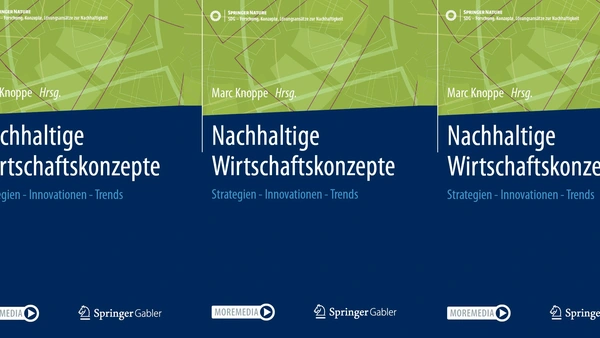 a collage of the book cover in green and blue
