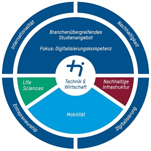 In einem runden Schaubild werden Profil und Strategie der THI dargestellt 